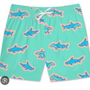 Chubbies Swimming Shorts | Men’s XL | Shark Water Hammerhead Teal Trunks